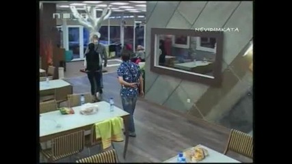 Big Brother F - Луд Скандал Елеонора vs Стоян 07.04.10