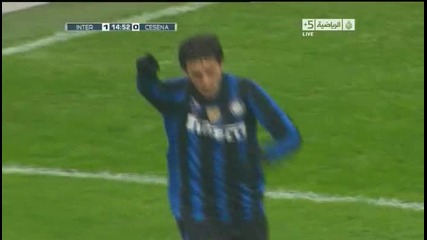 12.01.2011 Интер 2 - 0 Чезена гол на Диего Милито 