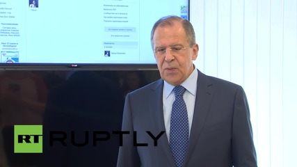 Russia: Lavrov inaugurates Foreign Ministry's VK social networking page