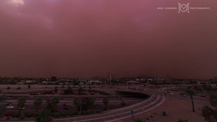 Time lapse - Пясъчна буря в Финикс