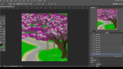 First drawing with graphic tablet