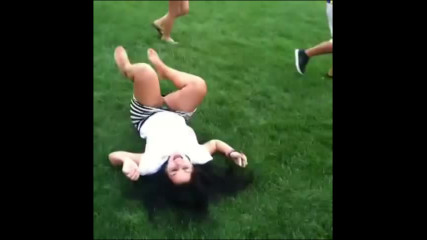 Girl skirted by boy on the field vine co