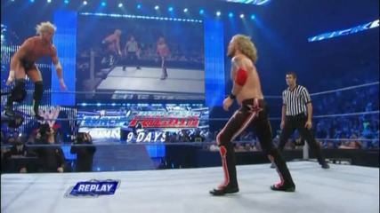 Edge Spears Dolph Ziggler on Mid-air!