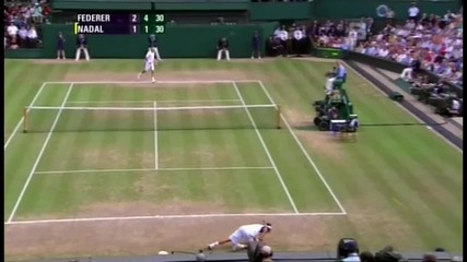 Federer 4 Big Forehands in a Row 