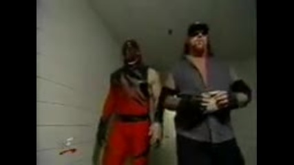 Undertaker and kane on Backstage 