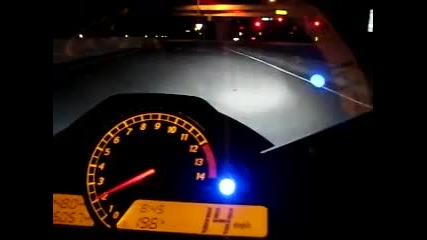 Honda Cbr 1000rr almost 300 km_h at night (184 mph)