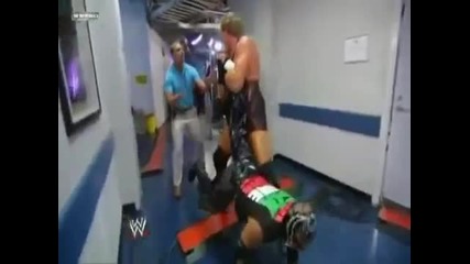 Jack Swagger Attacks Rey Mysterio 