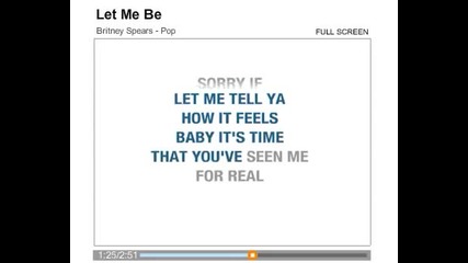 Пейте като Britney Spears - Let Me Be (karaoke)