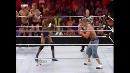 John Cena vs. The Nexus (6 on 1 Handicap Match) (raw 07 12 2010) Part 1 