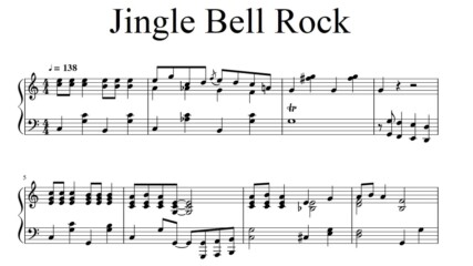 "Jingle Bell Rock" - Piano sheet music (by Tatiana Hyusein)