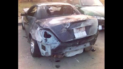 Изгорял Mercedes SLK 200 Във Варна