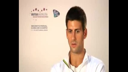 Madrid Masters Tennis Djokovic Interview