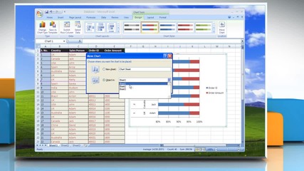 Microsoft® Excel 2007: How to create a basic chart on Windows® Xp?
