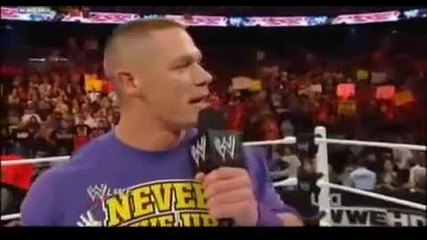 Wwe Raw 112210 John Cena прощалната емоционална реч след уволнението ! 