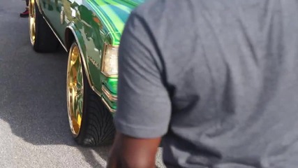 Candy Green Monte Carlo On Dem Gold Rims!! @ 99 Jamz Carshow!