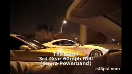 E46 M3 vs Supra Twin Turbo 