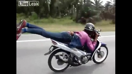 Crazy superman motorcycle stunts
