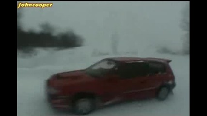 Nissan Sunny Gti R в снега