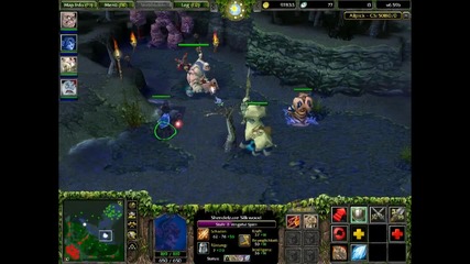 Dota Allstars Pudge strikes Roshan 