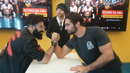 Ambrose & Rollins eat birthday cake and arm-wrestle in Abu Dhabi
