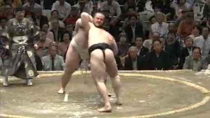 Baruto vs Kotooshu Day 4 Sumo Natsu Basho May 2013
