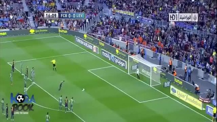 Барса на две крачки от титлата! 20.04.2013 Барселона - Леванте 1:0