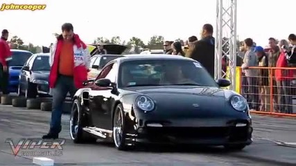 Porsche 997 Techart vs Honda Civic Turbo