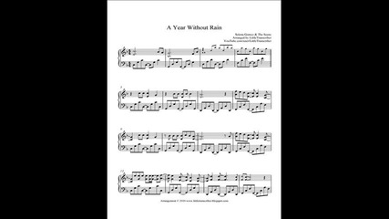 Selena Gomez - A Year Without Rain ( Piano Sheet Music) 