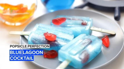 Beat the heat with blue lagoon cocktail popsicles!