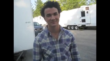 Kevin Jonas on the set of Camp Rock 2 
