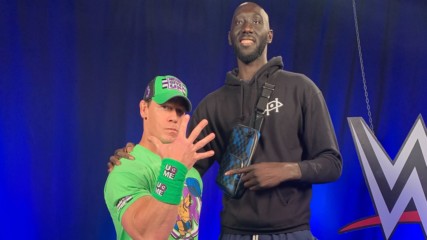 John Cena and Tacko Fall meet at SmackDown: WWE.com Exclusive, Feb. 28, 2020