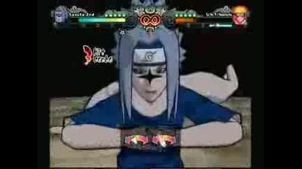 Naruto Clash of Ninja Revolution 2 - Second State Sasuke Vs U.n.t Naruto 
