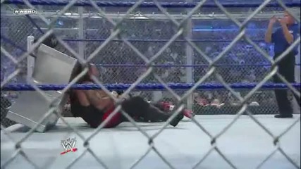 Low Angle Spear on Undertaker at the Steel Steps