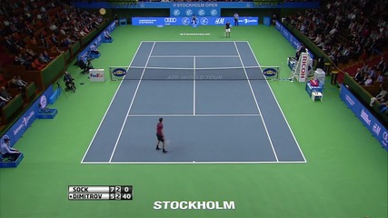 Григор Димитров Двоен Хотшот Стокхоум Stockholm Open 2014
