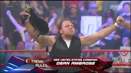 Dean Ambrose wins the United States championship over Kofi Kingston