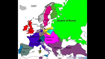 Политическа карта на Европа от 1519 до 2006