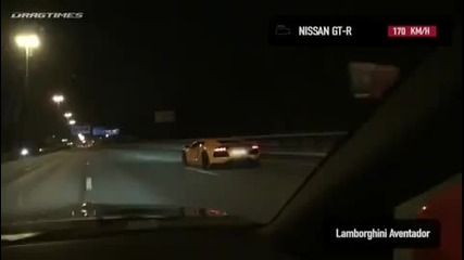 Lamborghini Aventador vs Nissan-gtr