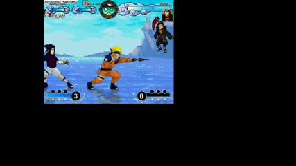 Naruto Battle Arena 2 Mugen Sasuke Kun i Naruto Kun Vs Yon Daime Vs Kiuuby Naruto Vs Hidan