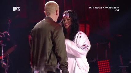 Eminem ft. Rihanna - Monster [ Live at the Mtv awards + Превод ]