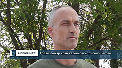 Голям пожар край калояновското село Бегово