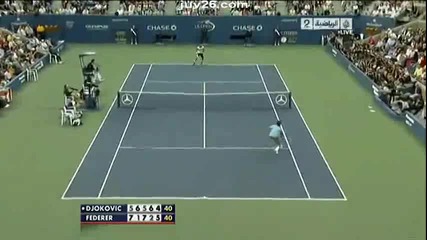 Best Set Ever Federer vs Djokovic Us Open 2010 Highlights Semi - Final Last Set 