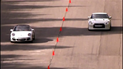 Руска гонка ! Porsche 911 Turbo vs Nissan Gt - R 