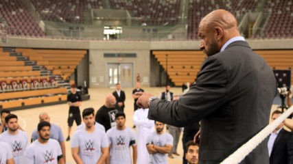 Triple H motivates aspiring Superstars at Saudi Arabia's talent tryout: WWE.com Exclusive, April 21, 2018