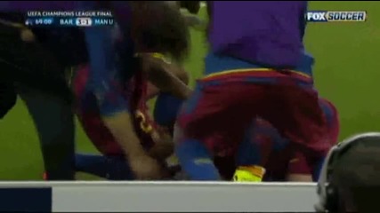 Гол на David Villa срещу Манчестър Юнайтед [ Champions League Final ]