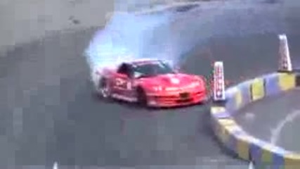 corvette drifting 