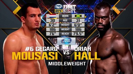 Uriah Hall vs Gegard Mousasi (ufc Fight Night 75, 27.09.2015)