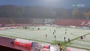 ЦСКА и Етър загряват под обилния снеговалеж над "Армията"