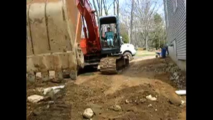 10 year old girl operating excavator