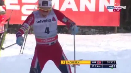 Womens 15km Pursuit at Tour de Ski 2013-2014 Cortina-toblach