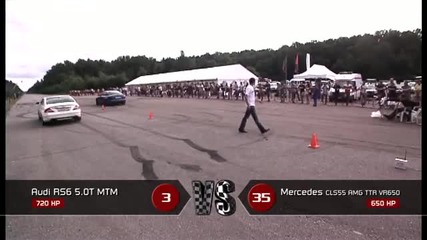 Moscow Unlim 500 Audi Rs6 vs Mercedes Cls55 Amg
